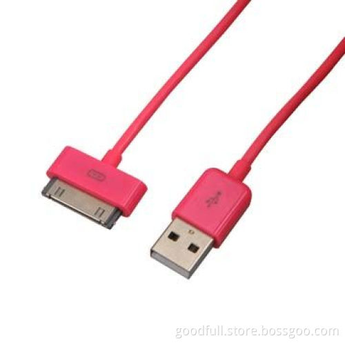 Noodle Type Multicolor Flat USB Data Cable for iPhone 4/4S/iPad/iPod